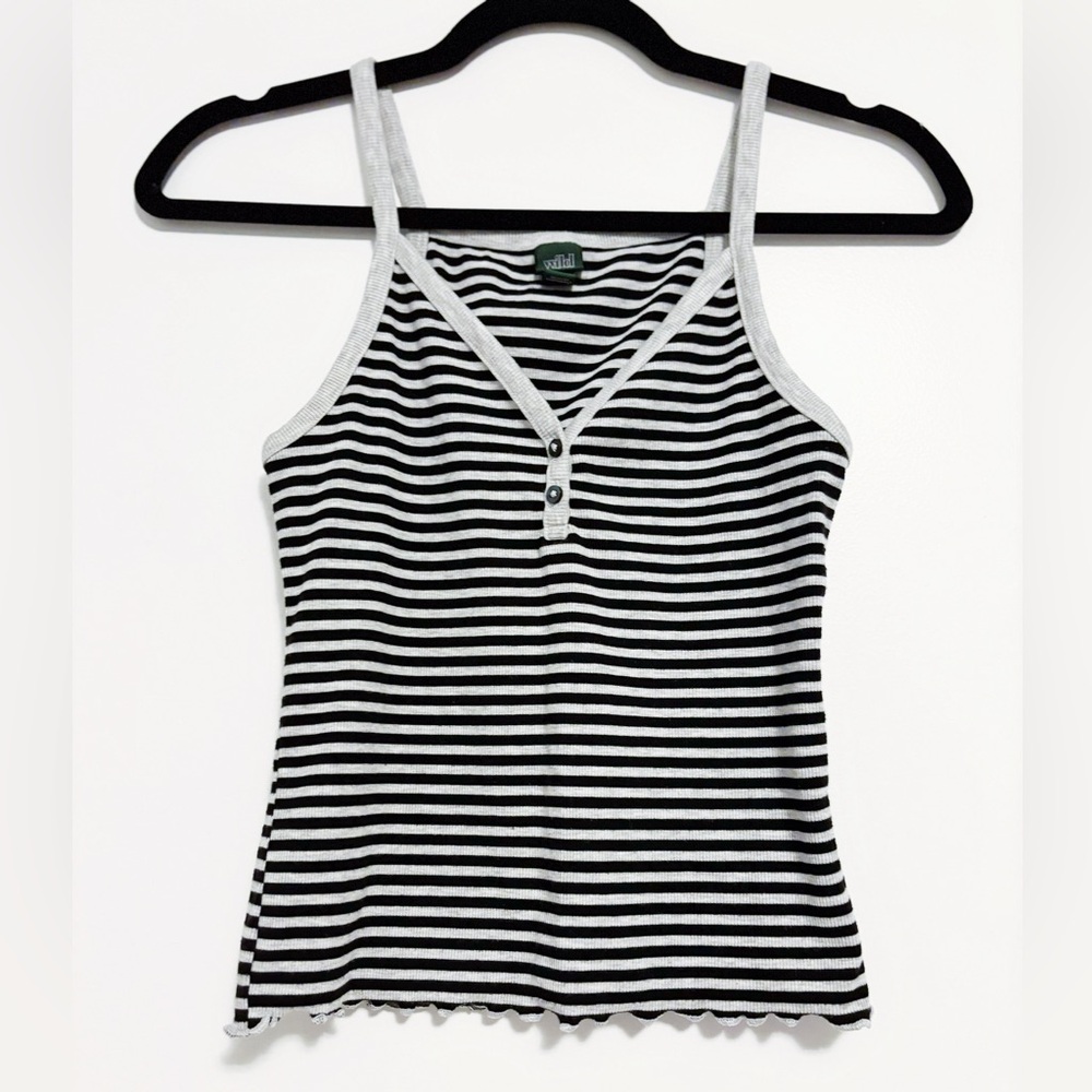 Striped, Ribbed, Stretchy Tank